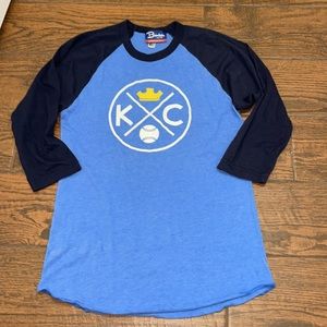 Kansas City Royals baseball 3/4 sleeve Bunker shirt